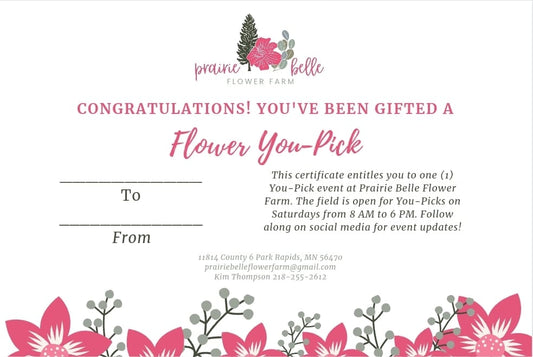 Prairie Belle Gift Card